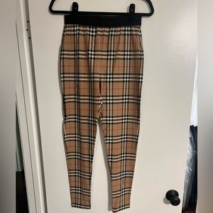 Burberry Checked stretch-jersey leggings